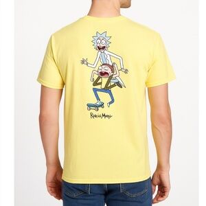 Primitive Yellow Classic P Rick and Morty T-Shirt - Medium